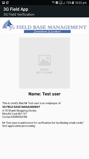 3GFBM Field App Screen 3