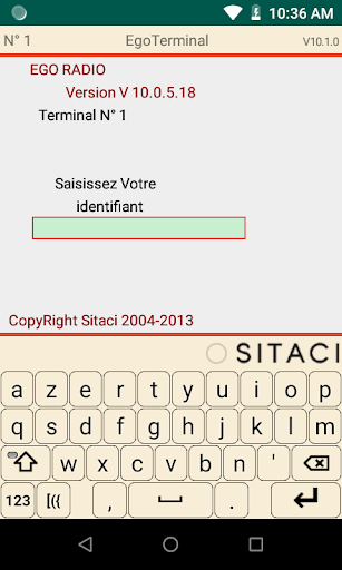Android application EgoTerminal V9-V10 SitTermV2 screenshort