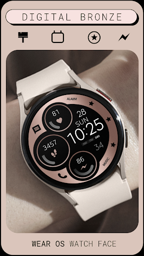 Digital Bronze Watch Face Screen 2
