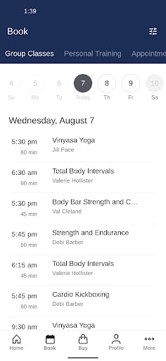 Vine Health and Fitness Screen 2