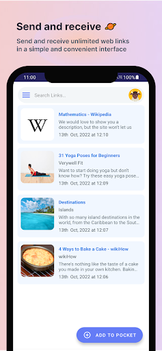 LinkShare - Manage web links Screen 2