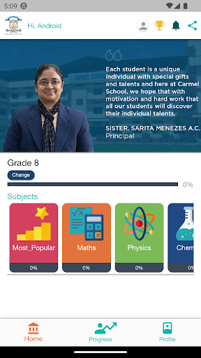 Carmel Learning App Screen 2