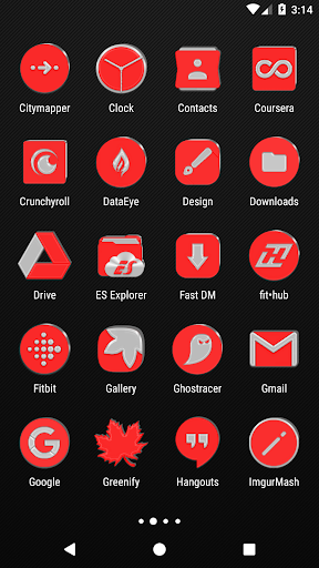 Bright Red Icon Pack Screen 3