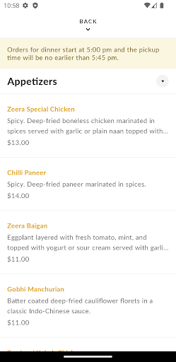 Zeera Indian Restaurant Screen 3