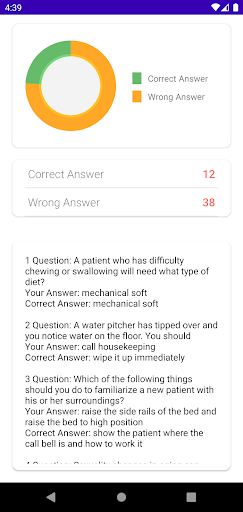 CNA Practice Questions Screen 2
