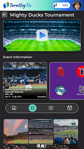 Android application TurnKeyTix screenshort