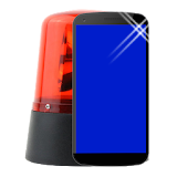 Police light with colors icon