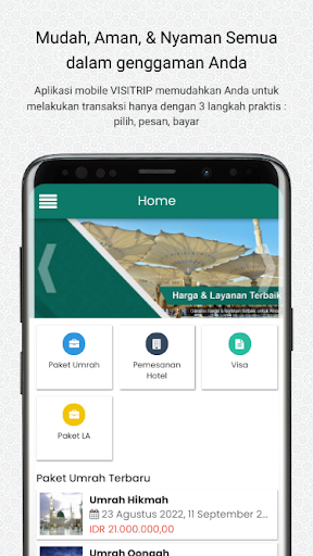 Android application visitrip screenshort