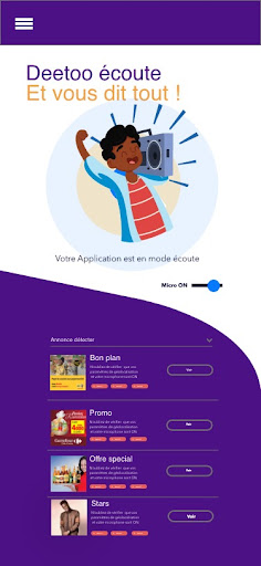 Android application deetoo screenshort