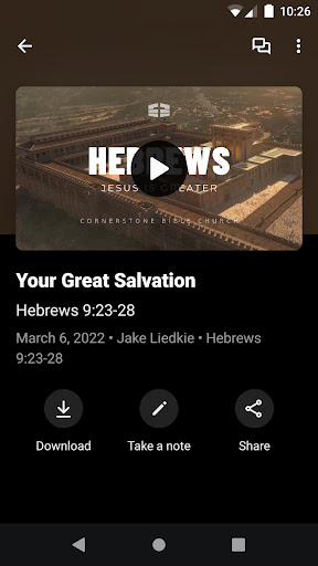 Cornerstone Bible Church Screen 3