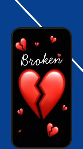 black broken heart wallpaper Screen 3