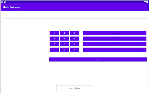 Basic Calculator Screen 3