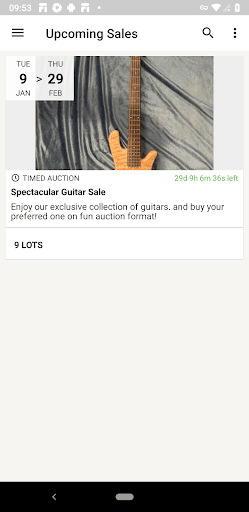 Android application Phoenix Online Auction screenshort