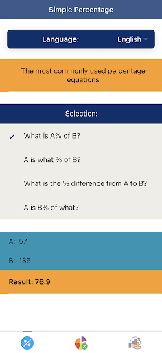 Android application Percentage Calculator Plus screenshort