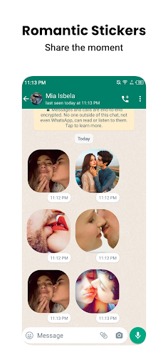 Android application Romantic Stickers - WAStickers screenshort