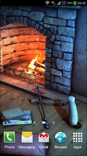 Fireplace 3D Pro lwp Screenshot