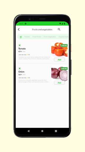 Android application Start2Shop screenshort