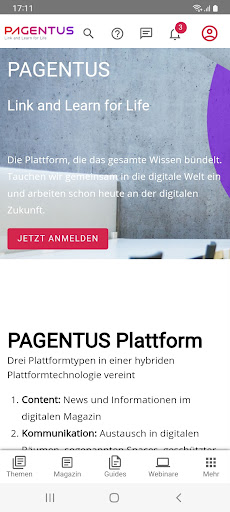 Android application PAGENTUS internal screenshort