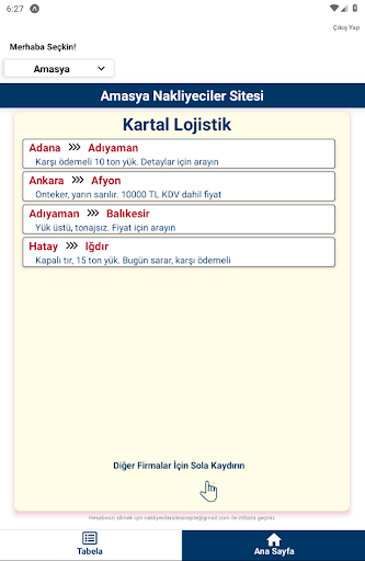 Nakliyeciler Sitesi Cepte