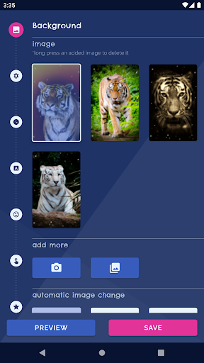 Android application Tiger Live Wallpapers screenshort