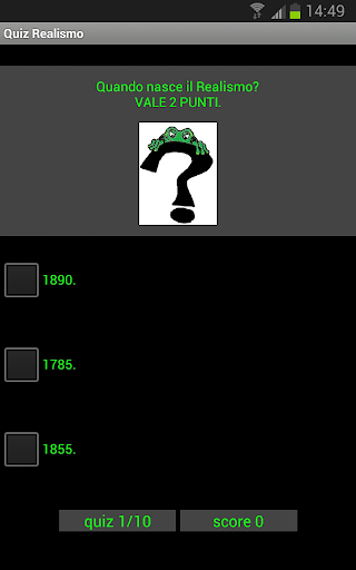 Android application Realismo Macchiaioli Quiz Arte screenshort