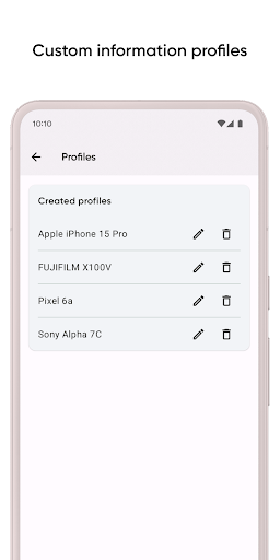 Screenshot of Graphie - EXIF management