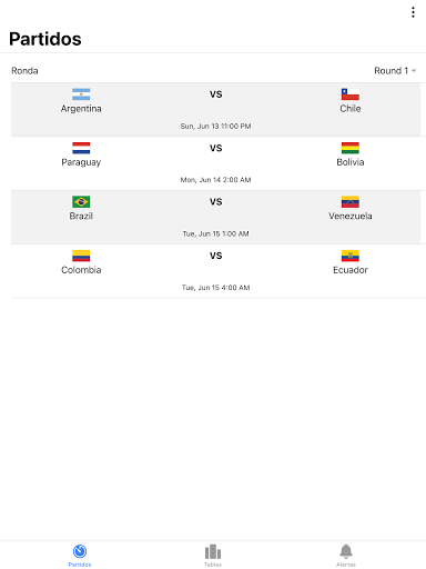 Live Scores for Copa America 2