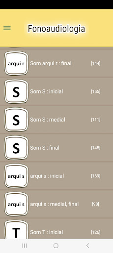 Android application App Fonoaudiologia :exercícios screenshort