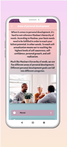 Personal Development Screen 3