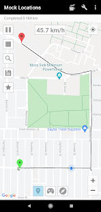 Mock Locations (fake GPS path) Ekran görüntüsü