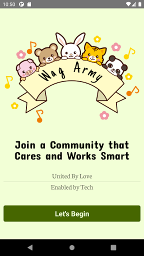 Android application Wag Army screenshort