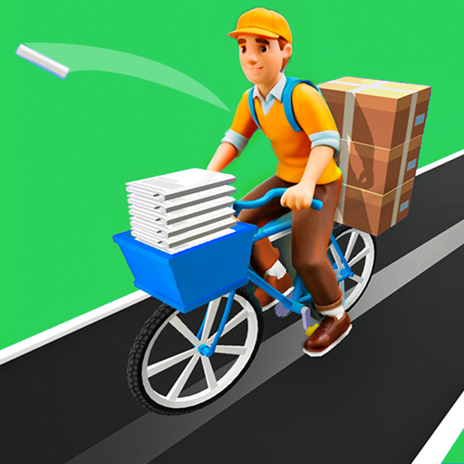 Paper Delivery Bicycle Rush 3d logo