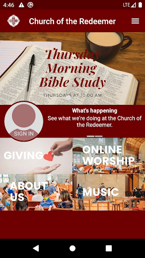 Android application Redeemer Cincy screenshort