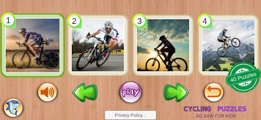 Android application Cycling Puzzle & jig Saw screenshort