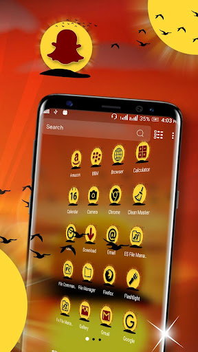 Sunset Launcher Theme Screen 2