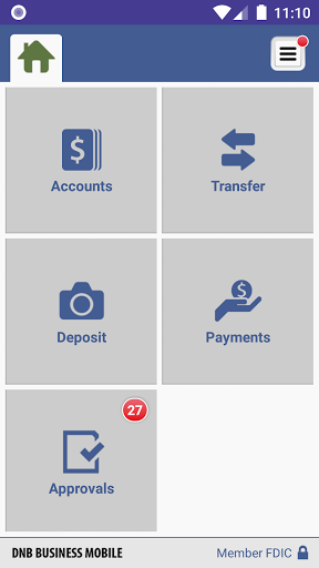 DNB Business Mobile Banking Screen 3