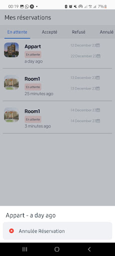 Android application SamAppAdmin screenshort