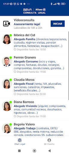 Android application BBVA Allianz Consulta Legal screenshort