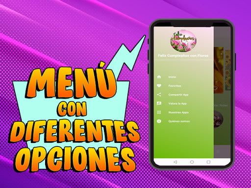 Feliz Cumpleaños Con Flores Screen 2