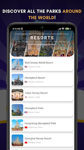 Android application My Park Journey screenshort