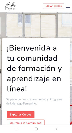 Android application Ellas Lideres screenshort