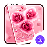Cover Image of Download Pink Rose APUS Launcher theme  APK