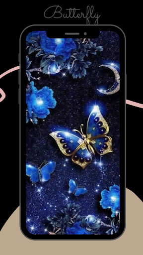 Butterfly Wallpaper Blue Screen 3