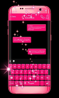 Pink Keyboard For WhatsAppのおすすめ画像1