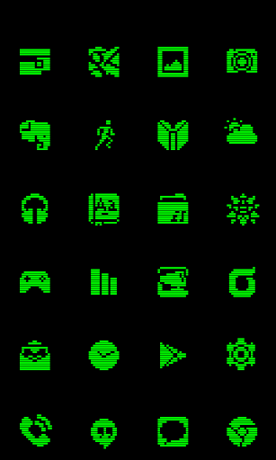1-BIT GREEN Icon Theme Screen 3