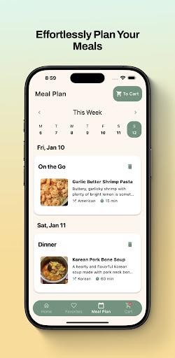 Kiwee - Smart Meal Planning Screenshot 1 - AppWisp.com