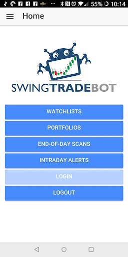 Android application SwingTradeBot Stock Screener & screenshort