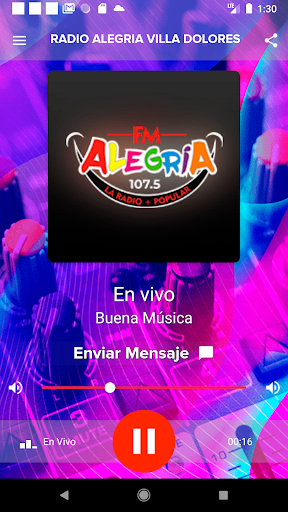 Android application Radio Alegria Villa Dolores screenshort