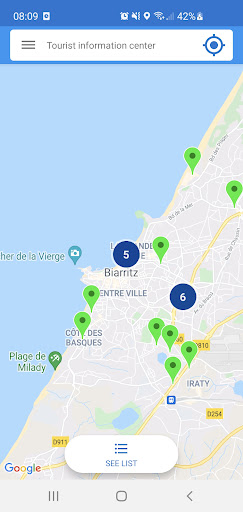 Android application TourisMap, tourism in France screenshort