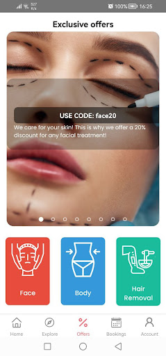 Clinic Scheduling Branded App Screen 2